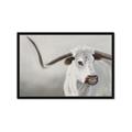 Picture of Cow with Big Horn _GroupedProduct_Rectangle_Landscape_Framed_Matted_