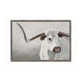 Picture of Cow with Big Horn _GroupedProduct_Rectangle_Landscape_Framed_Matted_