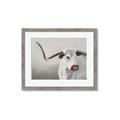 Picture of Cow with Big Horn _GroupedProduct_Rectangle_Landscape_Framed_Matted_