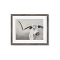 Picture of Cow with Big Horn _GroupedProduct_Rectangle_Landscape_Framed_Matted_