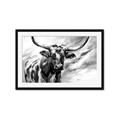 Picture of Longhorn Larry _GroupedProduct_Rectangle_Landscape_Framed_Matted_