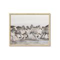 Picture of Horses Running in Water _GroupedProduct_Rectangle_Landscape_Photography _GroupedProduct_Rectangle_Landscape_Framed_Matted_
