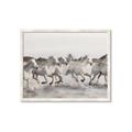 Picture of Horses Running in Water _GroupedProduct_Rectangle_Landscape_Photography _GroupedProduct_Rectangle_Landscape_Framed_Matted_