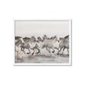 Picture of Horses Running in Water _GroupedProduct_Rectangle_Landscape_Photography _GroupedProduct_Rectangle_Landscape_Framed_Matted_