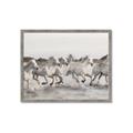 Picture of Horses Running in Water _GroupedProduct_Rectangle_Landscape_Photography _GroupedProduct_Rectangle_Landscape_Framed_Matted_
