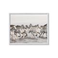 Picture of Horses Running in Water _GroupedProduct_Rectangle_Landscape_Photography _GroupedProduct_Rectangle_Landscape_Framed_Matted_