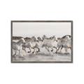 Picture of Horses Running in Water _GroupedProduct_Rectangle_Landscape_Photography _GroupedProduct_Rectangle_Landscape_Framed_Matted_