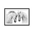 Picture of Face Off Horses _GroupedProduct_Rectangle_Landscape_Photography _GroupedProduct_Rectangle_Landscape_Framed_Matted_