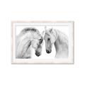Picture of Face Off Horses _GroupedProduct_Rectangle_Landscape_Photography _GroupedProduct_Rectangle_Landscape_Framed_Matted_