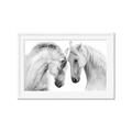Picture of Face Off Horses _GroupedProduct_Rectangle_Landscape_Photography _GroupedProduct_Rectangle_Landscape_Framed_Matted_