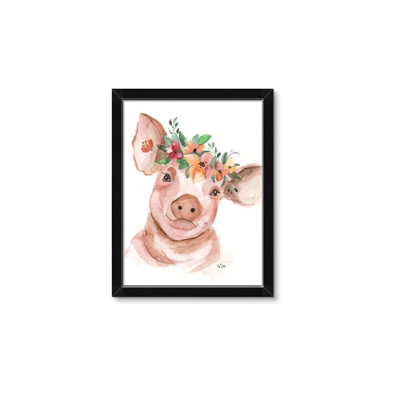 Picture of Flower Piglet _GroupedProduct_Rectangle_Portrait_Framed_Matted_