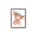 Picture of Flower Piglet _GroupedProduct_Rectangle_Portrait_Framed_Matted_