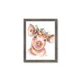 Picture of Flower Piglet _GroupedProduct_Rectangle_Portrait_Framed_Matted_