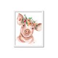 Picture of Flower Piglet _GroupedProduct_Rectangle_Portrait_Framed_Matted_