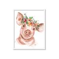 Picture of Flower Piglet _GroupedProduct_Rectangle_Portrait_Framed_Matted_