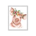 Picture of Flower Piglet _GroupedProduct_Rectangle_Portrait_Framed_Matted_