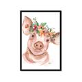 Picture of Flower Piglet _GroupedProduct_Rectangle_Portrait_Framed_Matted_