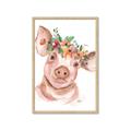 Picture of Flower Piglet _GroupedProduct_Rectangle_Portrait_Framed_Matted_