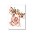 Picture of Flower Piglet _GroupedProduct_Rectangle_Portrait_Framed_Matted_