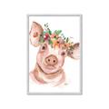 Picture of Flower Piglet _GroupedProduct_Rectangle_Portrait_Framed_Matted_