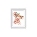 Picture of Flower Piglet _GroupedProduct_Rectangle_Portrait_Framed_Matted_