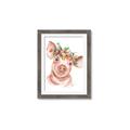 Picture of Flower Piglet _GroupedProduct_Rectangle_Portrait_Framed_Matted_