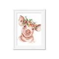 Picture of Flower Piglet _GroupedProduct_Rectangle_Portrait_Framed_Matted_