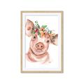 Picture of Flower Piglet _GroupedProduct_Rectangle_Portrait_Framed_Matted_