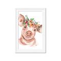 Picture of Flower Piglet _GroupedProduct_Rectangle_Portrait_Framed_Matted_