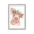 Picture of Flower Piglet _GroupedProduct_Rectangle_Portrait_Framed_Matted_