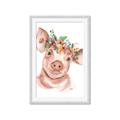 Picture of Flower Piglet _GroupedProduct_Rectangle_Portrait_Framed_Matted_