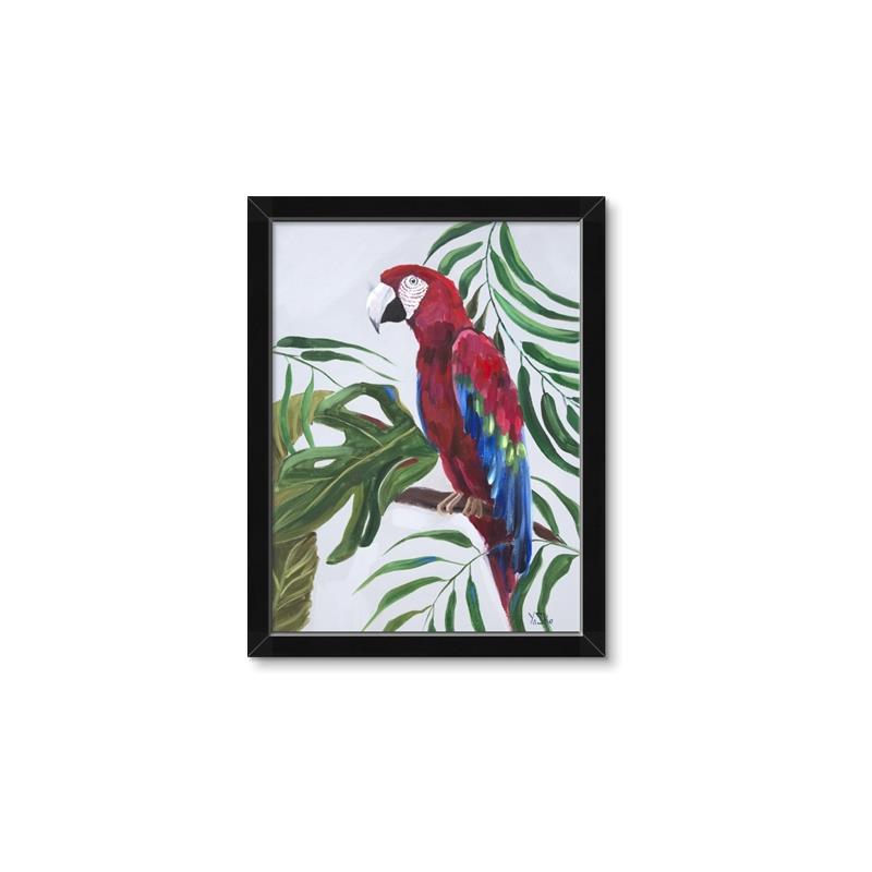 Picture of Red Parrot Paradise I _GroupedProduct_Rectangle_Portrait_Framed_Matted_