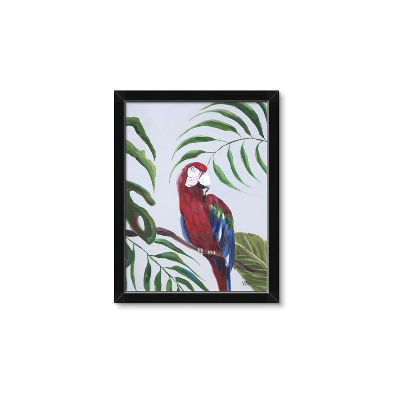 Picture of Red Parrot Paradise II _GroupedProduct_Rectangle_Portrait_Framed_Matted_