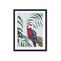 Picture of Red Parrot Paradise II _GroupedProduct_Rectangle_Portrait_Framed_Matted_