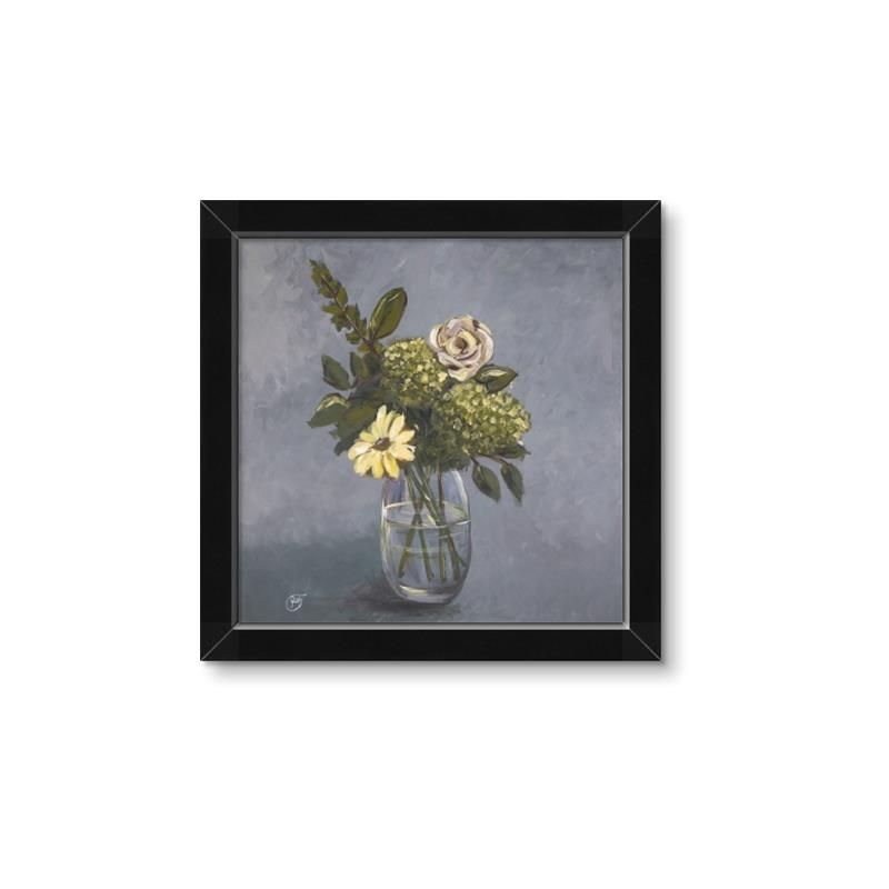 Picture of Drinking Glass With Flower _GroupedProduct_Square_Framed_Matted_