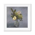 Picture of Drinking Glass With Flower _GroupedProduct_Square_Framed_Matted_