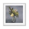 Picture of Drinking Glass With Flower _GroupedProduct_Square_Framed_Matted_