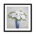 Picture of Flower in blue jar _GroupedProduct_Square_Framed_Matted_