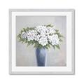 Picture of Flower in blue jar _GroupedProduct_Square_Framed_Matted_