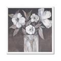 Picture of White On Gray _GroupedProduct_Square_Framed_Matted_