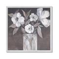 Picture of White On Gray _GroupedProduct_Square_Framed_Matted_