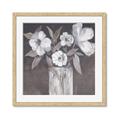 Picture of White On Gray _GroupedProduct_Square_Framed_Matted_