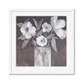 Picture of White On Gray _GroupedProduct_Square_Framed_Matted_