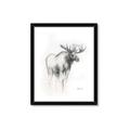 Picture of Moose Charcoal _GroupedProduct_Rectangle_Portrait_Framed_Matted_