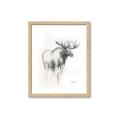 Picture of Moose Charcoal _GroupedProduct_Rectangle_Portrait_Framed_Matted_
