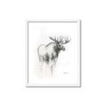 Picture of Moose Charcoal _GroupedProduct_Rectangle_Portrait_Framed_Matted_