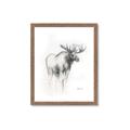 Picture of Moose Charcoal _GroupedProduct_Rectangle_Portrait_Framed_Matted_