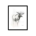 Picture of Moose Charcoal _GroupedProduct_Rectangle_Portrait_Framed_Matted_