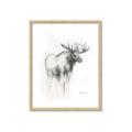 Picture of Moose Charcoal _GroupedProduct_Rectangle_Portrait_Framed_Matted_