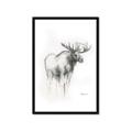 Picture of Moose Charcoal _GroupedProduct_Rectangle_Portrait_Framed_Matted_
